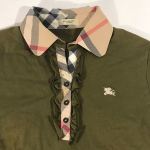 olive green burberry shirt